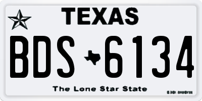 TX license plate BDS6134