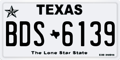 TX license plate BDS6139