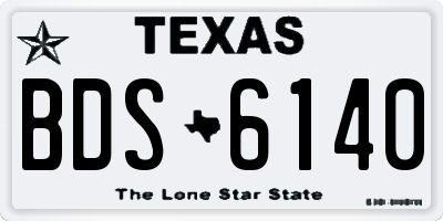 TX license plate BDS6140