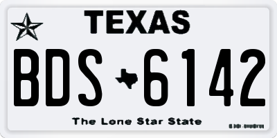 TX license plate BDS6142