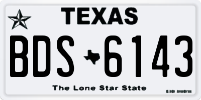 TX license plate BDS6143