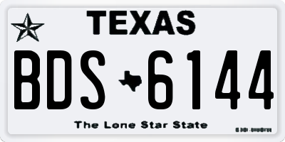 TX license plate BDS6144