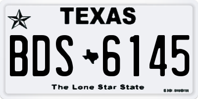TX license plate BDS6145