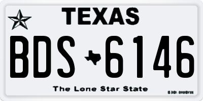 TX license plate BDS6146