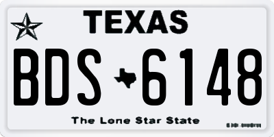 TX license plate BDS6148