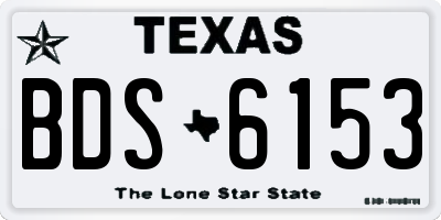 TX license plate BDS6153