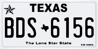 TX license plate BDS6156