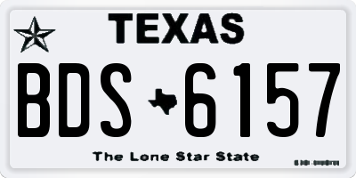 TX license plate BDS6157