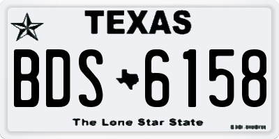 TX license plate BDS6158