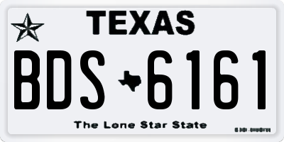 TX license plate BDS6161