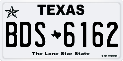 TX license plate BDS6162