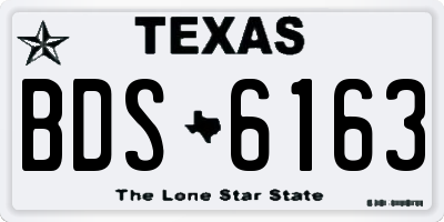 TX license plate BDS6163