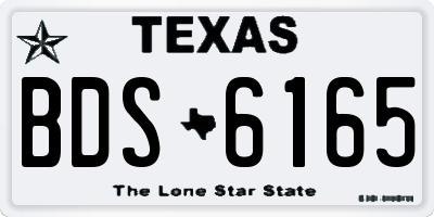 TX license plate BDS6165