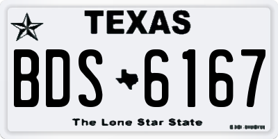 TX license plate BDS6167