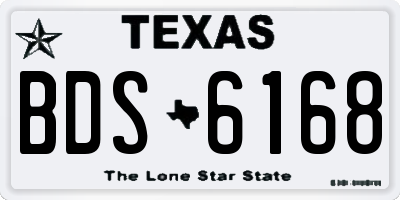 TX license plate BDS6168