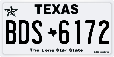 TX license plate BDS6172