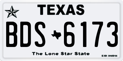 TX license plate BDS6173