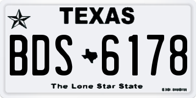 TX license plate BDS6178