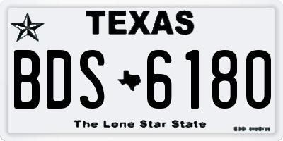 TX license plate BDS6180