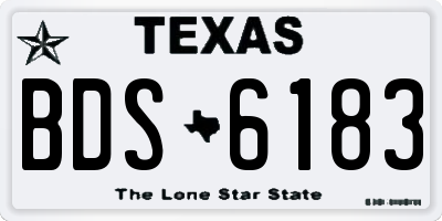 TX license plate BDS6183