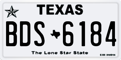 TX license plate BDS6184