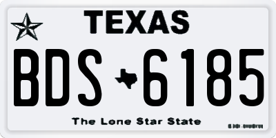TX license plate BDS6185