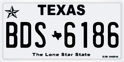 TX license plate BDS6186