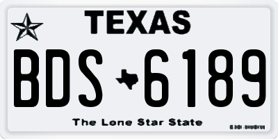 TX license plate BDS6189