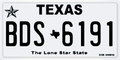 TX license plate BDS6191