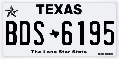 TX license plate BDS6195