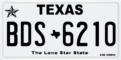 TX license plate BDS6210