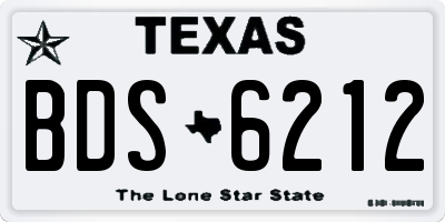 TX license plate BDS6212