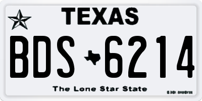 TX license plate BDS6214