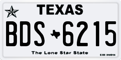 TX license plate BDS6215
