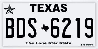 TX license plate BDS6219