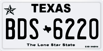 TX license plate BDS6220