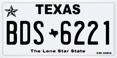 TX license plate BDS6221