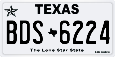 TX license plate BDS6224