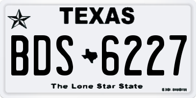 TX license plate BDS6227