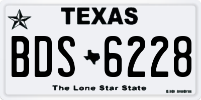 TX license plate BDS6228