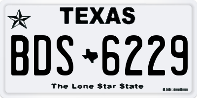 TX license plate BDS6229
