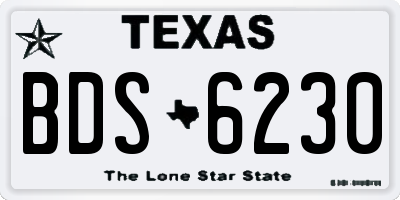 TX license plate BDS6230