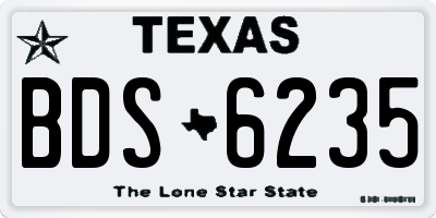TX license plate BDS6235