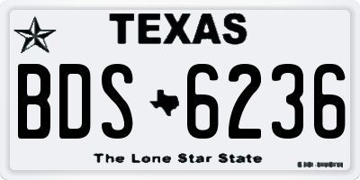TX license plate BDS6236