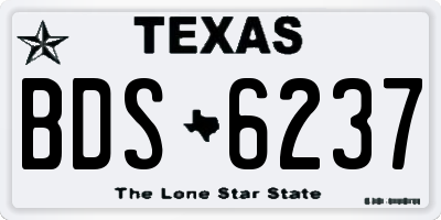 TX license plate BDS6237