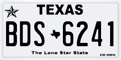 TX license plate BDS6241