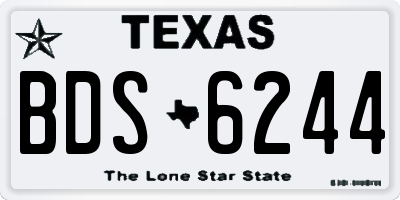 TX license plate BDS6244