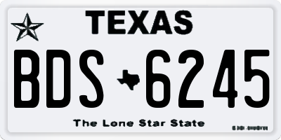 TX license plate BDS6245