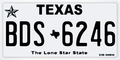 TX license plate BDS6246