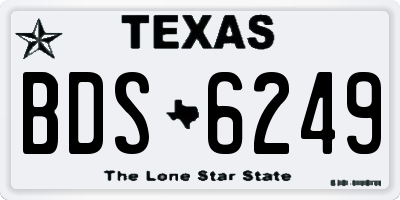 TX license plate BDS6249
